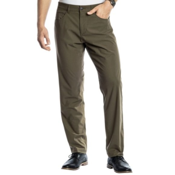 ZeroXposur Pants Zeroxposur Mens Stretch Olive Commuter Pants In